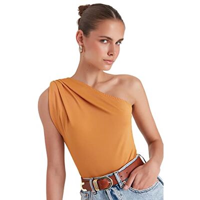 Trendyol Bodysuit Zwart Getailleerd, camel, XL Trendyol Bodysuit Zwart Getailleerd, camel, XL