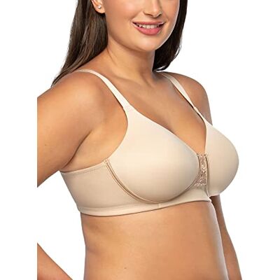 Vanity Fair Women's Beauty Back Smoothing Minimizer BH, minimaliseert buste lijn tot 3,8 cm, niet-gewatteerde cups tot H, Draadloos Beige, 80D Vanity Fair Women's Beauty Back Smoothing Minimizer BH, minimaliseert buste lijn tot 3,8 cm, niet-gewatteerde cups tot H, Draadloos Beige, 80D