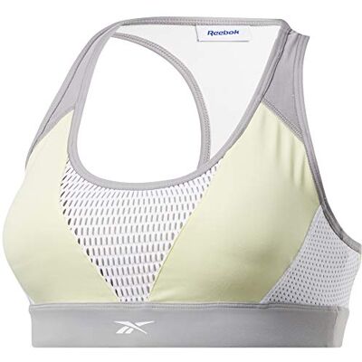 Reebok Ts Hero Cb Racer Bra Sportbeha, dames, lemglw, XL Reebok Ts Hero Cb Racer Bra Sportbeha, dames, lemglw, XL