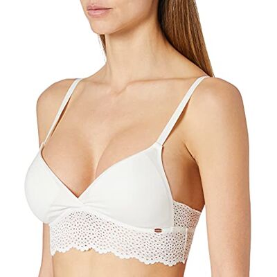 Skiny Vrouwen Damen Soft Bh Herausnehmbare Pads Bamboe Kant Volledige Dekking BH, Ivoor, 90 Skiny Vrouwen Damen Soft Bh Herausnehmbare Pads Bamboe Kant Volledige Dekking BH, Ivoor, 90