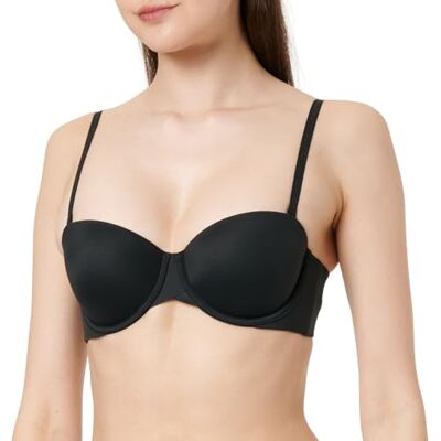 Calvin Dames PUSH UP STRAPLESS, Zwart, 34E, Zwart (zwart), 60 Calvin Dames PUSH UP STRAPLESS, Zwart, 34E, Zwart (zwart), 60