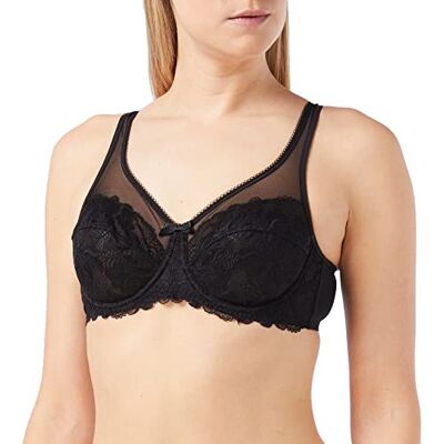 DIM Generous Essential Damesbeha met beugels, 1 stuk, Zwart, 75B DIM Generous Essential Damesbeha met beugels, 1 stuk, Zwart, 75B