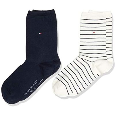 Tommy Hilfiger Damessokken met stippen (2 stuks), off-white, 39-42 EU Tommy Hilfiger Damessokken met stippen (2 stuks), off-white, 39-42 EU