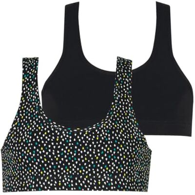 Athena Set van 2 beha's, Druppels/Zwart, 8 Jaren Athena Set van 2 beha's, Druppels/Zwart, 8 Jaren