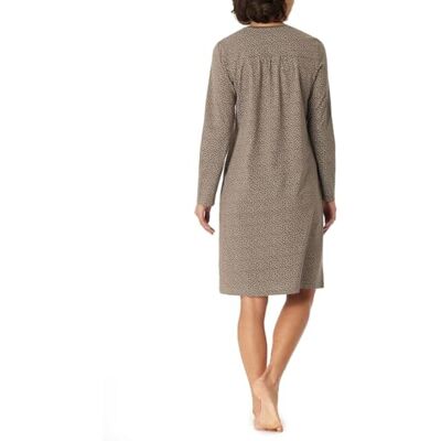 Schiesser Dames slaapshirt nachthemd ca. 100 cm 180061, taupe, 38 Schiesser Dames slaapshirt nachthemd ca. 100 cm 180061, taupe, 38