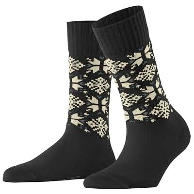 ESPRIT Dames Sokken Winter Star W So katoen wol gedessineerd 1 paar, Zwart Black 3000, 35-38 ESPRIT Dames Sokken Winter Star W So katoen wol gedessineerd 1 paar, Zwart Black 3000, 35-38
