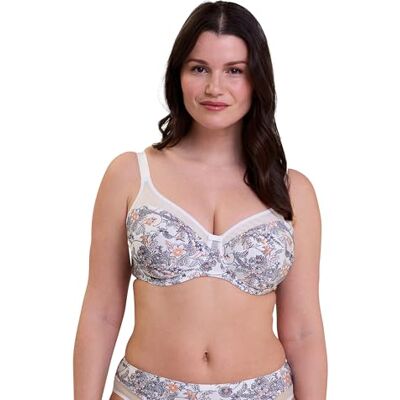 Sans Complexe Beugelbeha met beugel-complice-paars, Print paisley braam en mandarijn, 85C Sans Complexe Beugelbeha met beugel-complice-paars, Print paisley braam en mandarijn, 85C