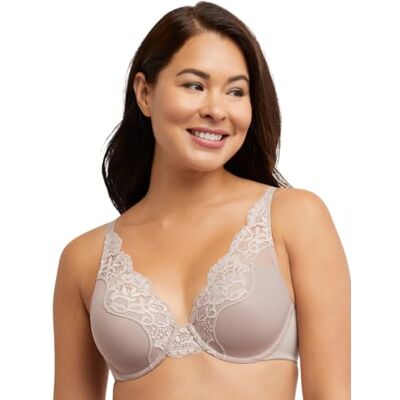Bali Dames One Smooth U Lace Underwire, Comfort Stretch Volledige Dekking Convertible BH, Avond Blush, 90B Bali Dames One Smooth U Lace Underwire, Comfort Stretch Volledige Dekking Convertible BH, Avond Blush, 90B