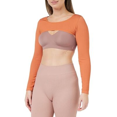 Sloggi Dames Ever Infused Multi Vitamine Bolero T-shirt, Apricot Brandy, L Sloggi Dames Ever Infused Multi Vitamine Bolero T-shirt, Apricot Brandy, L