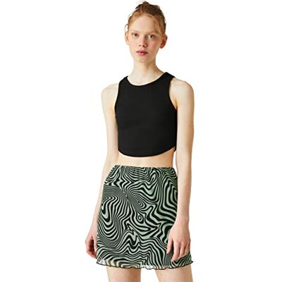 Koton Dames halter Neck Crop Tank Top, zwart (999), S Koton Dames halter Neck Crop Tank Top, zwart (999), S