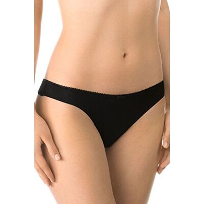 CALIDA Dames Sensual Secrets string van viscose string met kant aan de achterkant, zwart, 36/38 CALIDA Dames Sensual Secrets string van viscose string met kant aan de achterkant, zwart, 36/38