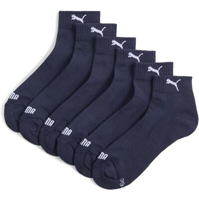 PUMA Unisex gewatteerde quarter 3 pack, Donkerblauw, 35-38 PUMA Unisex gewatteerde quarter 3 pack, Donkerblauw, 35-38