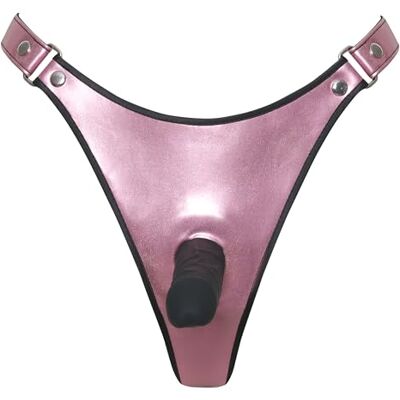 Bad Kitty String + Dildo S/M, metallic rosé, S-M Bad Kitty String + Dildo S/M, metallic rosé, S-M
