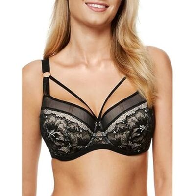 Gorteks Gwen-B4 Padded Bra, Lace Bra, Comfort 90B, zwart, zwart, 90B Gorteks Gwen-B4 Padded Bra, Lace Bra, Comfort 90B, zwart, zwart, 90B