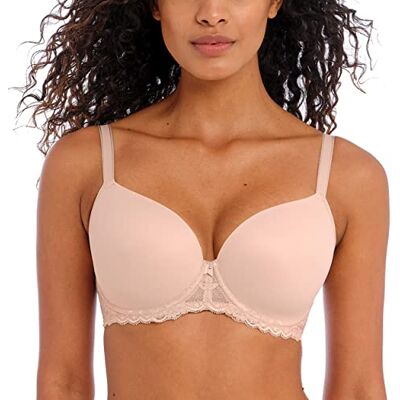 FREYA Dames Offbeat Onderdraad Demi Molded Plunge T-Shirt BH, Natuurlijke Beige, 36GG FREYA Dames Offbeat Onderdraad Demi Molded Plunge T-Shirt BH, Natuurlijke Beige, 36GG