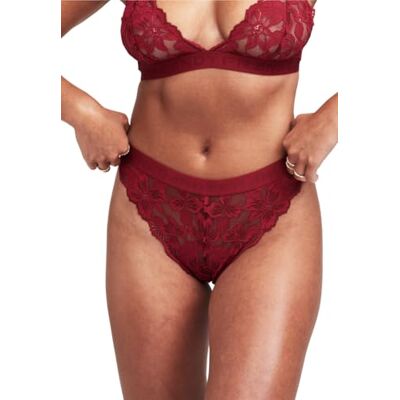 Frank Dandy Fab-u-Lace Braziliaans broekje – zacht kant, comfortabel en stijlvol, wijn, XXL Frank Dandy Fab-u-Lace Braziliaans broekje – zacht kant, comfortabel en stijlvol, wijn, XXL
