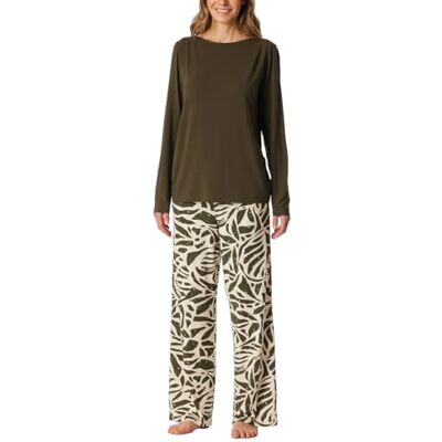 Schiesser Selected Premium Pijama set, olijf, 50 dames Schiesser Selected Premium Pijama set, olijf, 50 dames