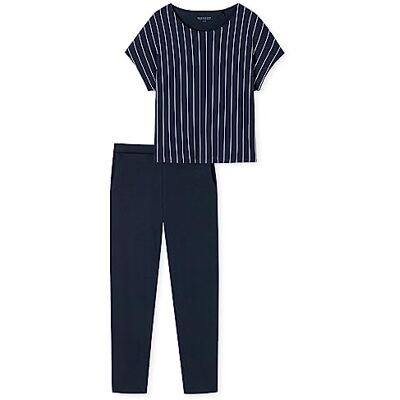 Schiesser Damespyjama lang, 1/2 mouw pyjamaset, donkerblauw gestreept, 46, Donkerblauw gestreept., 46 Schiesser Damespyjama lang, 1/2 mouw pyjamaset, donkerblauw gestreept, 46, Donkerblauw gestreept., 46