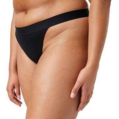 HUGO Dames brief HW Rib Panties, Black1, XL HUGO Dames brief HW Rib Panties, Black1, XL
