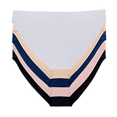 DORINA Verpakking met vijf naadloze Rosanne slips voor dames, Veelkleurig (Zwart/Roze/Blauw/Nude/Wit Z69), XS DORINA Verpakking met vijf naadloze Rosanne slips voor dames, Veelkleurig (Zwart/Roze/Blauw/Nude/Wit Z69), XS