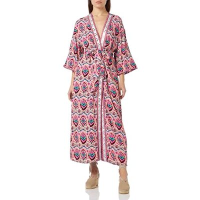 aleva dames kimono, roze, meerkleurig, XS aleva dames kimono, roze, meerkleurig, XS