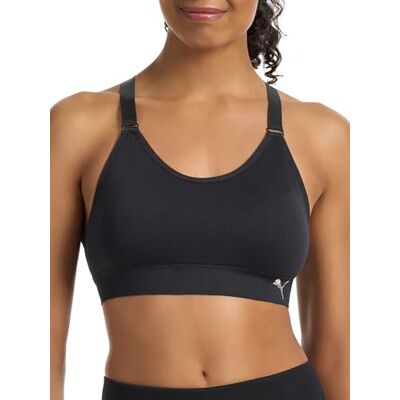 PUMA Naadloze sportbeha voor dames, verpakking van 2 stuks, Zwart/Heather Grijs, XL PUMA Naadloze sportbeha voor dames, verpakking van 2 stuks, Zwart/Heather Grijs, XL
