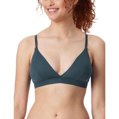 Schiesser Soft BH Organic Cotton met uitneembare pads Pure Rib, Jeansblauw_179915, 70C Schiesser Soft BH Organic Cotton met uitneembare pads Pure Rib, Jeansblauw_179915, 70C