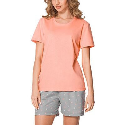Merry Style Dames Pyjama MS10-177 (Zalm/Grijs, XL) Merry Style Dames Pyjama MS10-177 (Zalm/Grijs, XL)