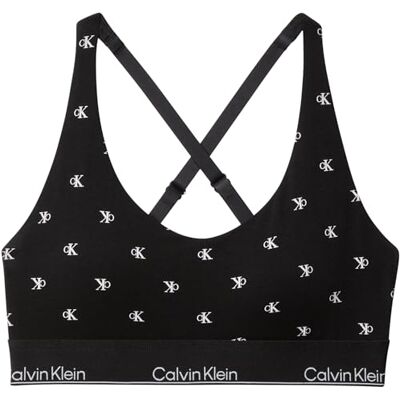 Calvin Dames licht gevoerd Bralette LV00QF8503 Bralette, zwart (Diamond Logo Black), XXS Calvin Dames licht gevoerd Bralette LV00QF8503 Bralette, zwart (Diamond Logo Black), XXS