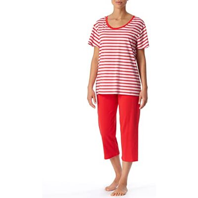 Schiesser Dames pyjama 3/4, 1/2 mouw pyjamaset, rood gestreept, 38, rood, gestreept, 38 Schiesser Dames pyjama 3/4, 1/2 mouw pyjamaset, rood gestreept, 38, rood, gestreept, 38