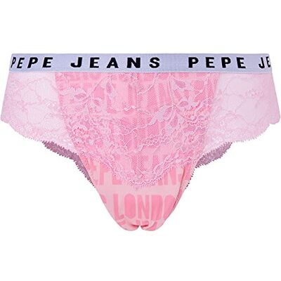 Pepe Jeans Dames Allover Logo Brazilia Bikini Stijl Ondergoed, Roze (Roze), L Pepe Jeans Dames Allover Logo Brazilia Bikini Stijl Ondergoed, Roze (Roze), L