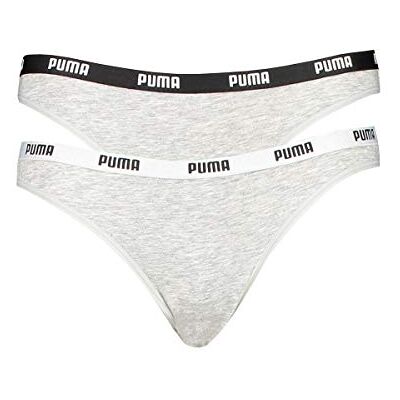 PUMA Bikini ondergoed voor dames (set van 2), grijs/grijs, XS PUMA Bikini ondergoed voor dames (set van 2), grijs/grijs, XS