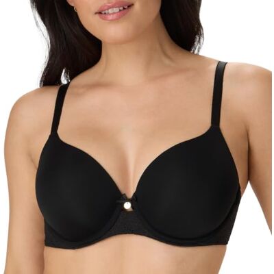Maidenform Dames Custom Lift, One Fab Fit Underwirre, Convertible Straps, Full Coverage Bra BH, zwart, 75D Maidenform Dames Custom Lift, One Fab Fit Underwirre, Convertible Straps, Full Coverage Bra BH, zwart, 75D