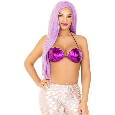 Leg Avenue Zeemeermin Seashell BH-top, Violet, L Leg Avenue Zeemeermin Seashell BH-top, Violet, L