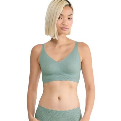 Sloggi Dames Zero Feel Bliss Bralette Bra, Misty Turquoise, XS Sloggi Dames Zero Feel Bliss Bralette Bra, Misty Turquoise, XS