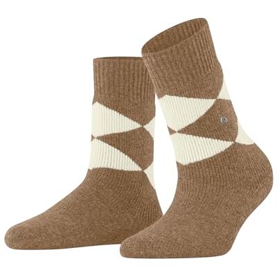 Burlington Sokken Cosy Argyle W Hp wol gedessineerd 1 paar, Bruin Almond 5078, 36-41 Burlington Sokken Cosy Argyle W Hp wol gedessineerd 1 paar, Bruin Almond 5078, 36-41