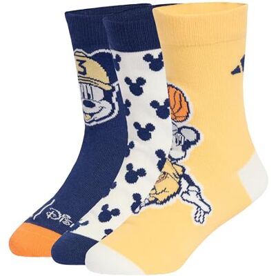 adidas Unisex niños DISNEY MICKEY MOUSE SOCKS, dark blue/off white/Semi Ice Tangerine, 6-7 Years adidas Unisex niños DISNEY MICKEY MOUSE SOCKS, dark blue/off white/Semi Ice Tangerine, 6-7 Years