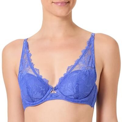 Giorgio Armani Gewatteerde balconette beha voor dames, Lapis Bloemen, 85C Giorgio Armani Gewatteerde balconette beha voor dames, Lapis Bloemen, 85C