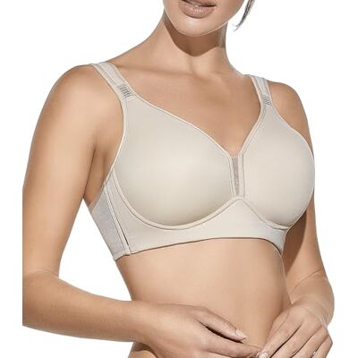 Selene , Damesbeha met anatomische band, brede bandjes, comfort en vulling, zonder beugel, collectie Eloisa, Aarde., 95D Selene , Damesbeha met anatomische band, brede bandjes, comfort en vulling, zonder beugel, collectie Eloisa, Aarde., 95D