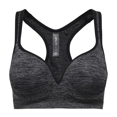 Only Play ONPMARTINE-2 Sportbeha voor dames, zwart (black detail: melange), M Only Play ONPMARTINE-2 Sportbeha voor dames, zwart (black detail: melange), M