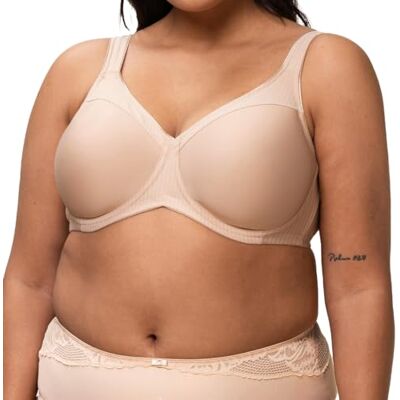 Triumph Dames Modern Soft+Cotton W01, Neutraal beige, 90D Triumph Dames Modern Soft+Cotton W01, Neutraal beige, 90D