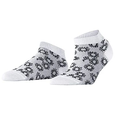 FALKE Daisy Fantasy Vrouwen Sneakersokken Duurzaam Lyocell Zwart Wit Meer kleuren kort gedessineerd 1 Paar FALKE Daisy Fantasy Vrouwen Sneakersokken Duurzaam Lyocell Zwart Wit Meer kleuren kort gedessineerd 1 Paar
