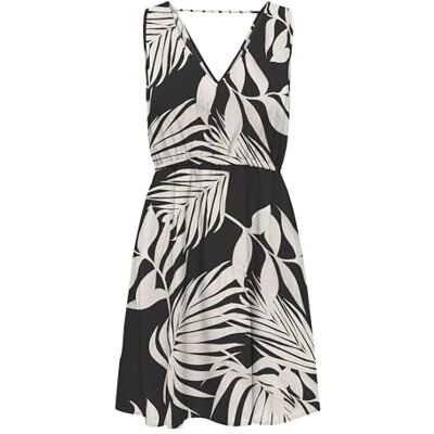 ONLY Onlnova Life Vis Sara String Dress AOP, zwart, S ONLY Onlnova Life Vis Sara String Dress AOP, zwart, S