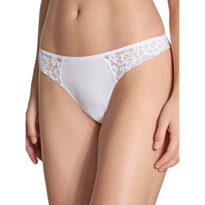 CALIDA Dames Natural Comfort Lace Slip, wit, normaal CALIDA Dames Natural Comfort Lace Slip, wit, normaal