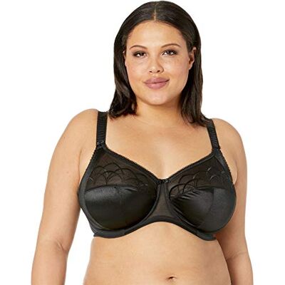 Elomi Cate 4030 Beugel Volledige Cup Gestreepte Ondersteunende BH, Zwart, 80F Elomi Cate 4030 Beugel Volledige Cup Gestreepte Ondersteunende BH, Zwart, 80F