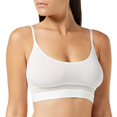 Sloggi Ever Fresh Crop Top Bustier voor dames, wit, XS Sloggi Ever Fresh Crop Top Bustier voor dames, wit, XS