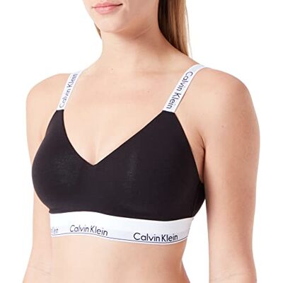Calvin Dames Lght Gevoerde Bralette (Volledige Cup), Zwart, M Calvin Dames Lght Gevoerde Bralette (Volledige Cup), Zwart, M