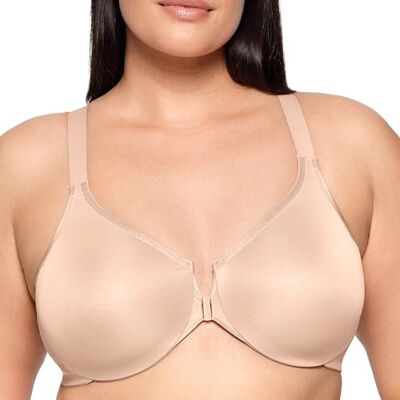 Glamorise Wonderwire #9265 Rugsteun met beugel, volledige afdekking, ondoorzichtig, huidskleur, 100D voor dames, Kleur: vlees., 100D Glamorise Wonderwire #9265 Rugsteun met beugel, volledige afdekking, ondoorzichtig, huidskleur, 100D voor dames, Kleur: vlees., 100D