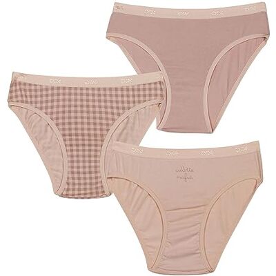 DIM Les Pockets Meisjesbroekje, katoen, zacht, comfortabel, 3 stuks, Vichy/Mauve/Baby Mauve, 14 Jaren DIM Les Pockets Meisjesbroekje, katoen, zacht, comfortabel, 3 stuks, Vichy/Mauve/Baby Mauve, 14 Jaren