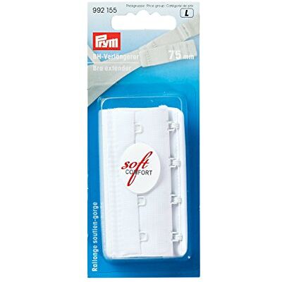 Prym beha Verlengstuk wit 3x4 (75 mm) haken 1 Stuk Prym beha Verlengstuk wit 3x4 (75 mm) haken 1 Stuk